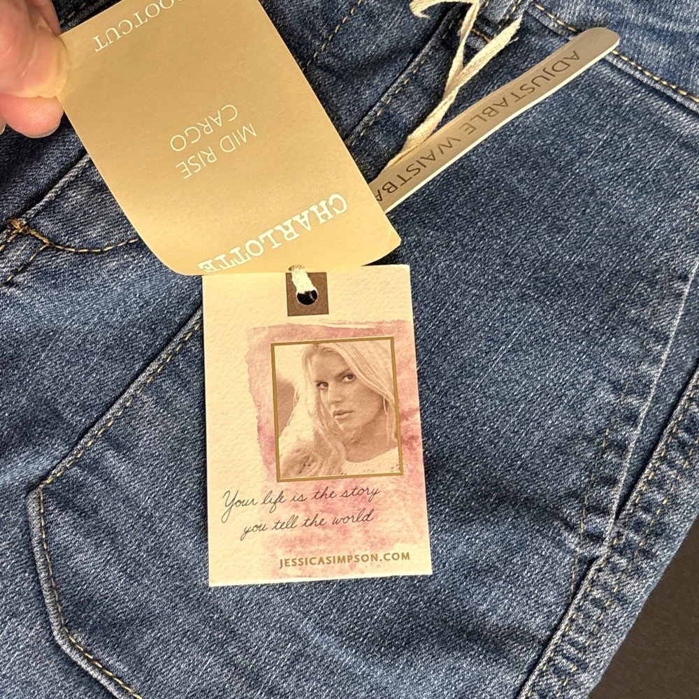 Jessica Simpson Light Blue Bootcut Cargo Jeans - Kids - Picture 2 of 6